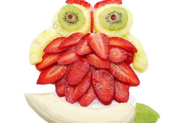 创意水果儿童甜点猫头鹰鸟形式