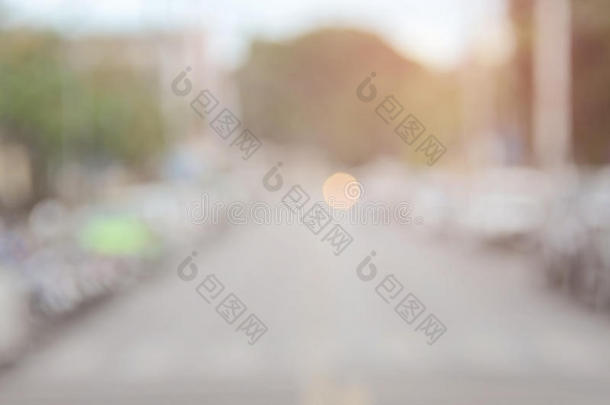 模糊的汽车<strong>交通</strong>Bokeh<strong>背景</strong>