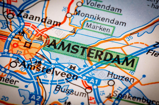 阿姆斯特丹市的路线图