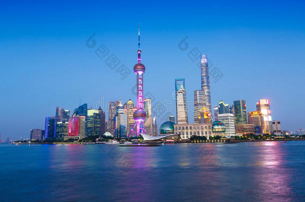 美丽的上海<strong>城市地标</strong>建筑