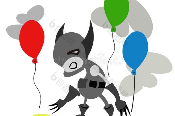 动画动漫气球蝙蝠侠运送