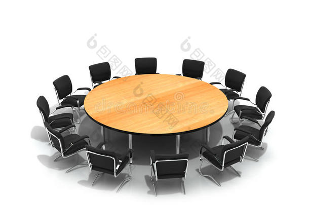 会议<strong>圆桌</strong>和椅子