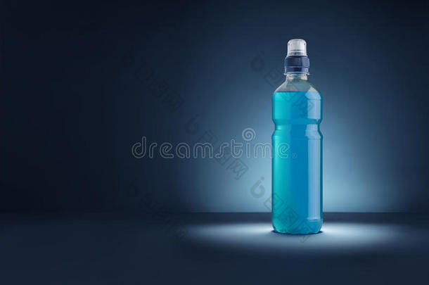 能量饮料蓝色复制空间-股票图像