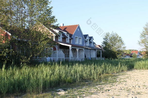 海滩平房颜色保护小屋