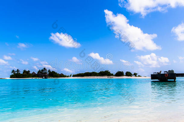 海滩景观在<strong>四季</strong>度假胜地马尔代夫在库达胡拉