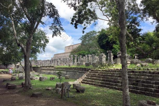 墨西哥奇切尼特萨的古代玛雅遗址。