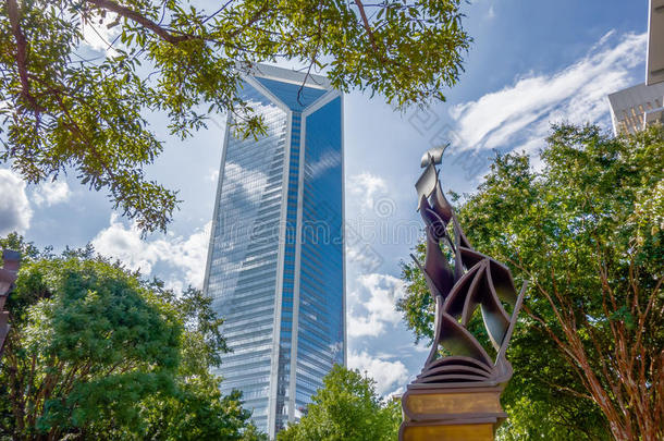 夏洛特数控天际线和街道<strong>场景</strong>在白天