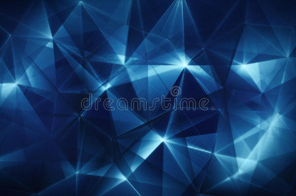 深蓝色三角形网络潮流抽象背景