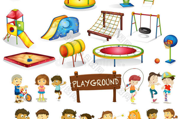 儿童游戏和游乐场设置