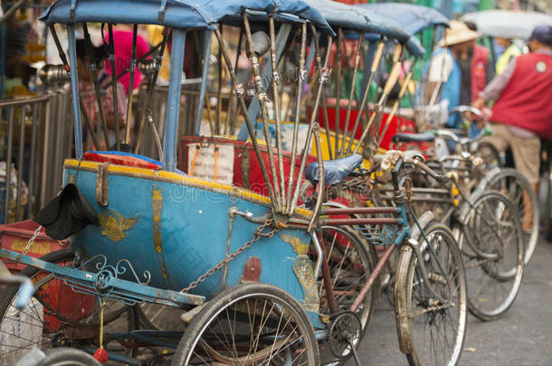 亚洲，泰国，曼谷，诺哈布里，转乘自行车出租车
