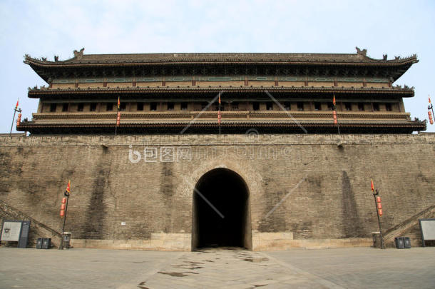 西安的中国古城墙和大门图片-包图网企业站