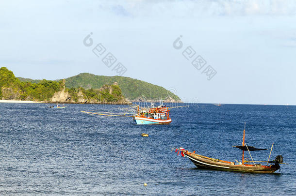 和安达曼背景海湾海滩