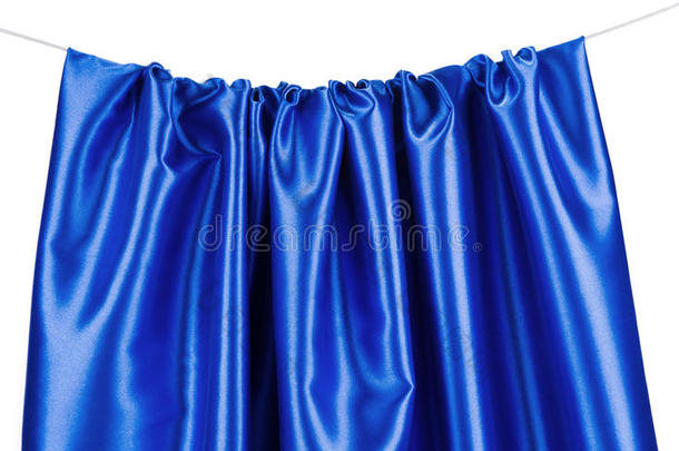 摘要床上用品蓝色布窗帘
