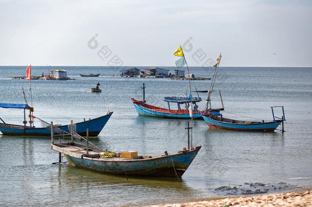 越南普吉岛码头渔船。