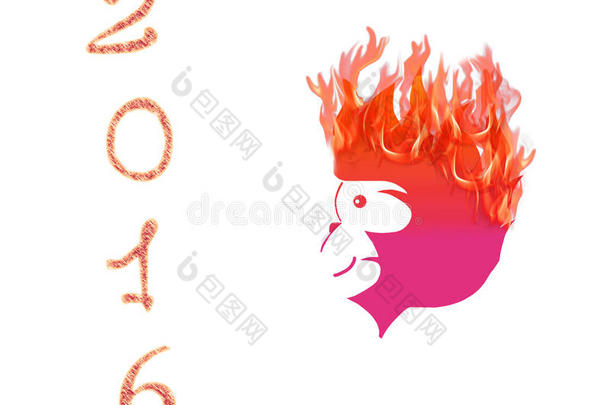 火猴符号2016。插图
