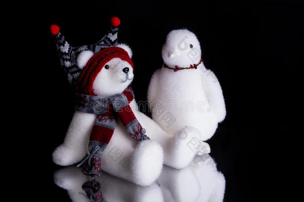 圣诞北极熊和企鹅