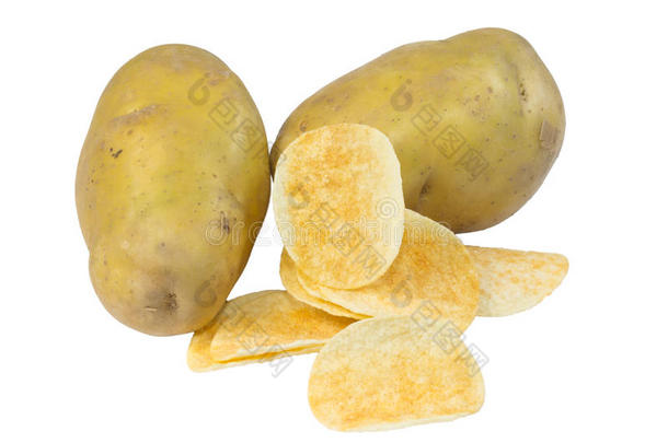 薯片土豆和去皮土豆