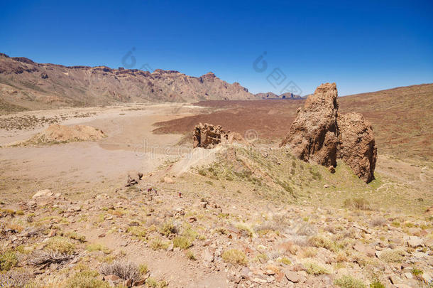 地质<strong>构造</strong>，著名的火山<strong>景观</strong>在泰德国家公园，特内里费，加那利群岛，西班牙。