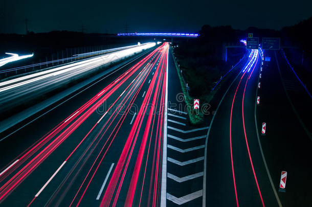 救护车高速公路蓝色汽车开车