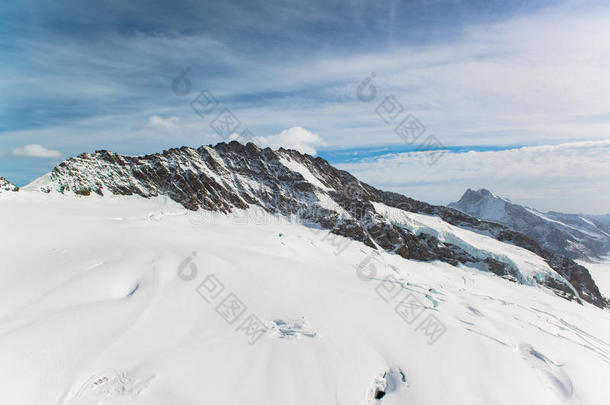 在Jungfraujoch的高山景观