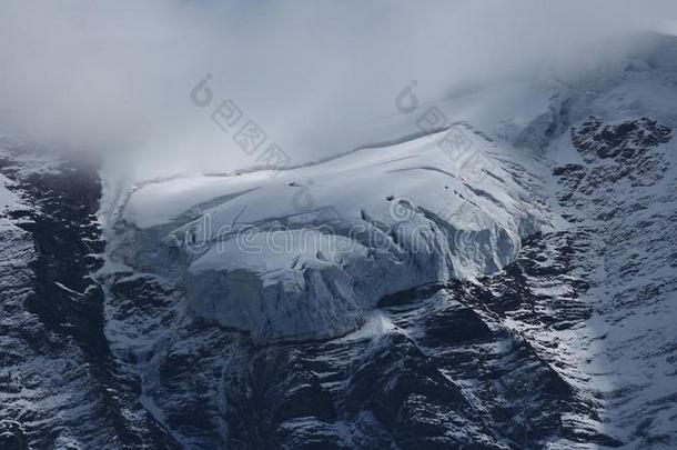 冰川舌在Jungfraujoch