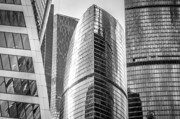 莫斯科市<strong>商业综合体</strong>建筑。 很多玻璃和公司