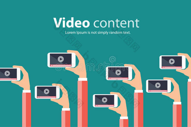 业务在线视频营销内容概念。