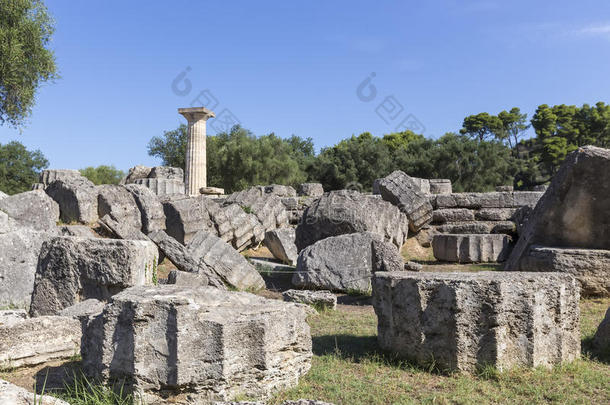 古代宙斯神庙遗址，奥林匹亚考古遗址