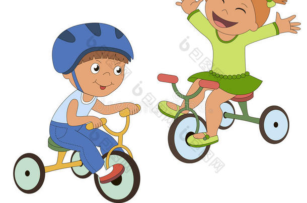 活动宝贝自行车男孩卡通
