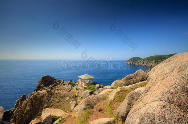 露台上的山景到大海