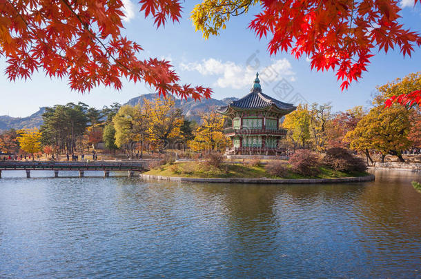 韩国金宝宫秋季。
