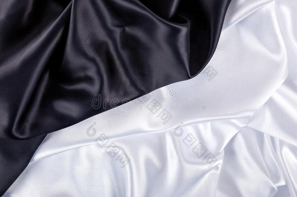 黑白丝绸背景