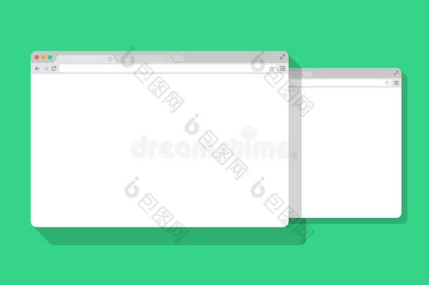 网页简单设置浏览器窗口白色，绿色背景，平面