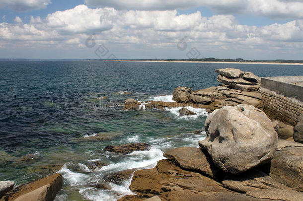 船布列塔尼海岸沿海海岸线