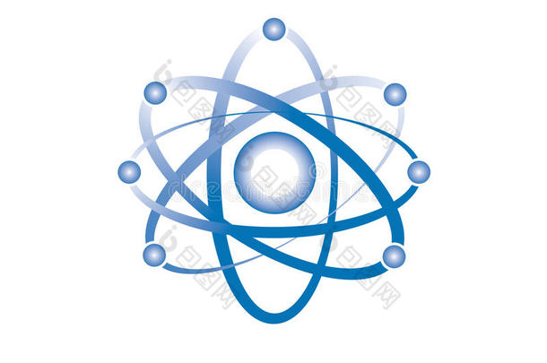 原子或分子图标符号向量