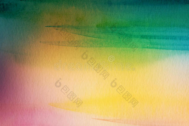 抽象丙烯酸和水彩笔触画背景