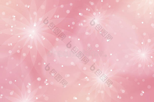 抽象花卉浅粉色背景