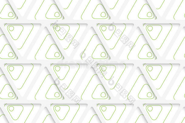 彩色三维绿色圆形三角形与网格