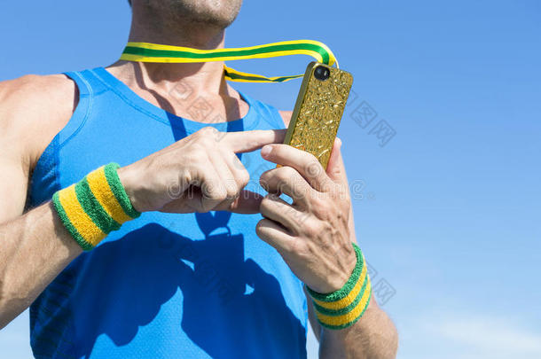 运动员使用金牌手机