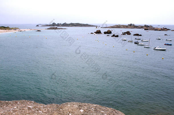 海湾海滩布列塔尼法国风景