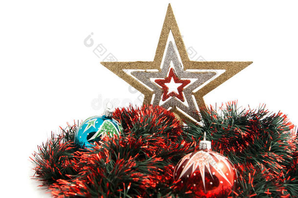 圣诞树玩具，金属丝和星星