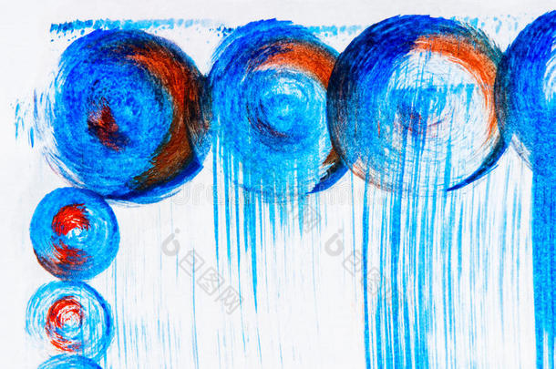蓝色丙烯酸笔触，形状和<strong>渐变</strong>