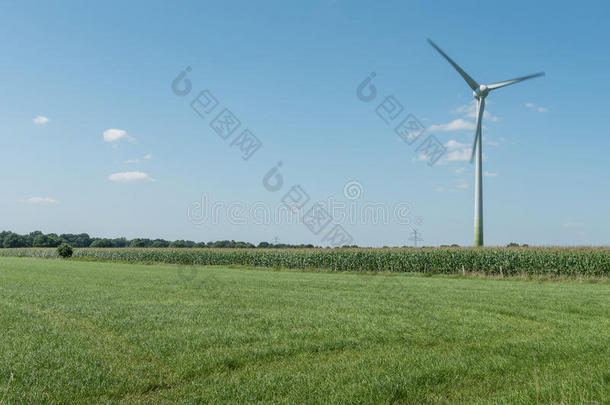 现代风力发电机、风力发电、绿色能源
