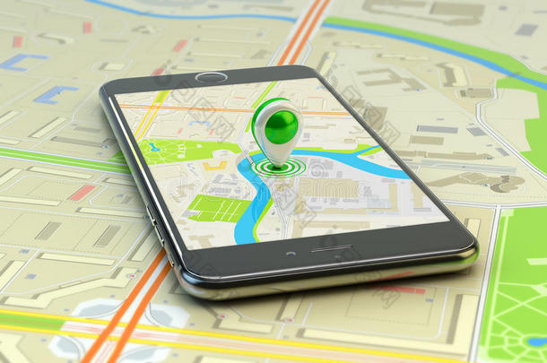 应用程序应用地图学手机城市