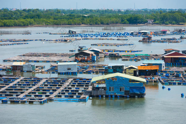越南的鱼类养殖场