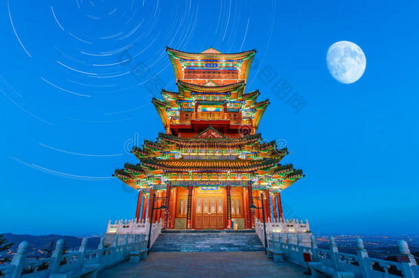古代的建筑学地区北京蓝色