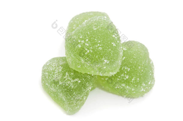 绿色水果糖果