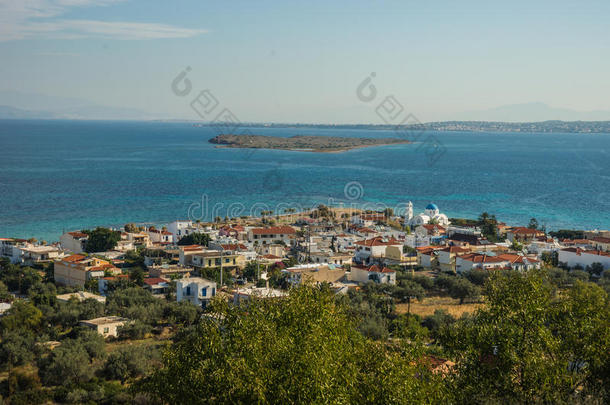 希腊阿吉里岛的城市景观