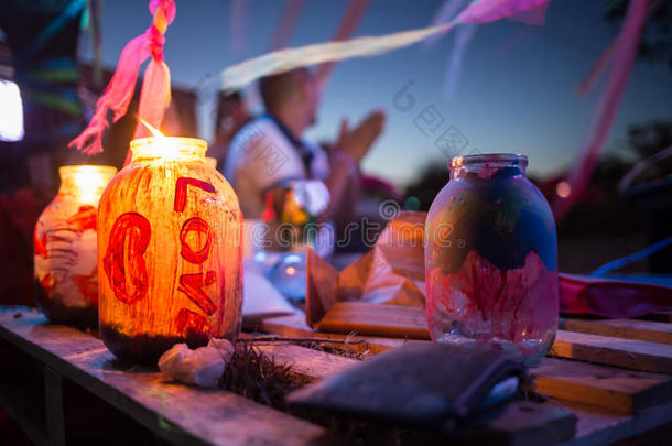 设计节日之夜，户外灯光