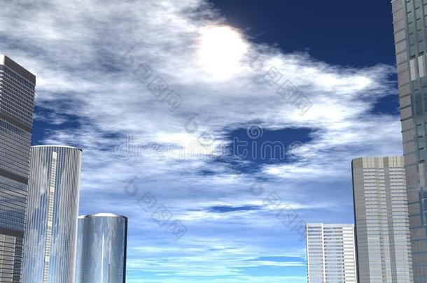 城市景观，摩天大楼逆天